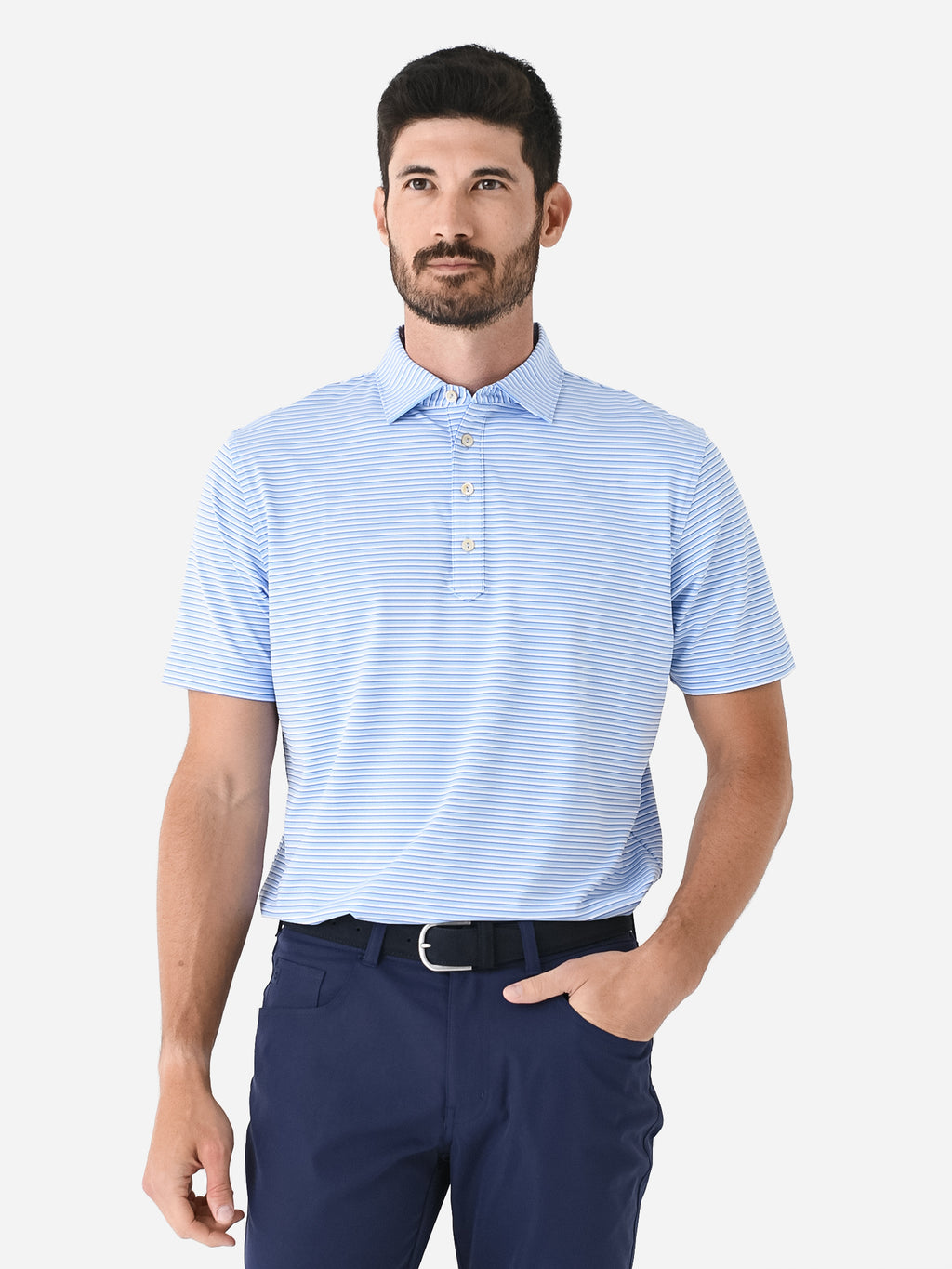 Peter Millar Crown Sport Men's Joyner Performance Jersey Polo - Saint Bernard