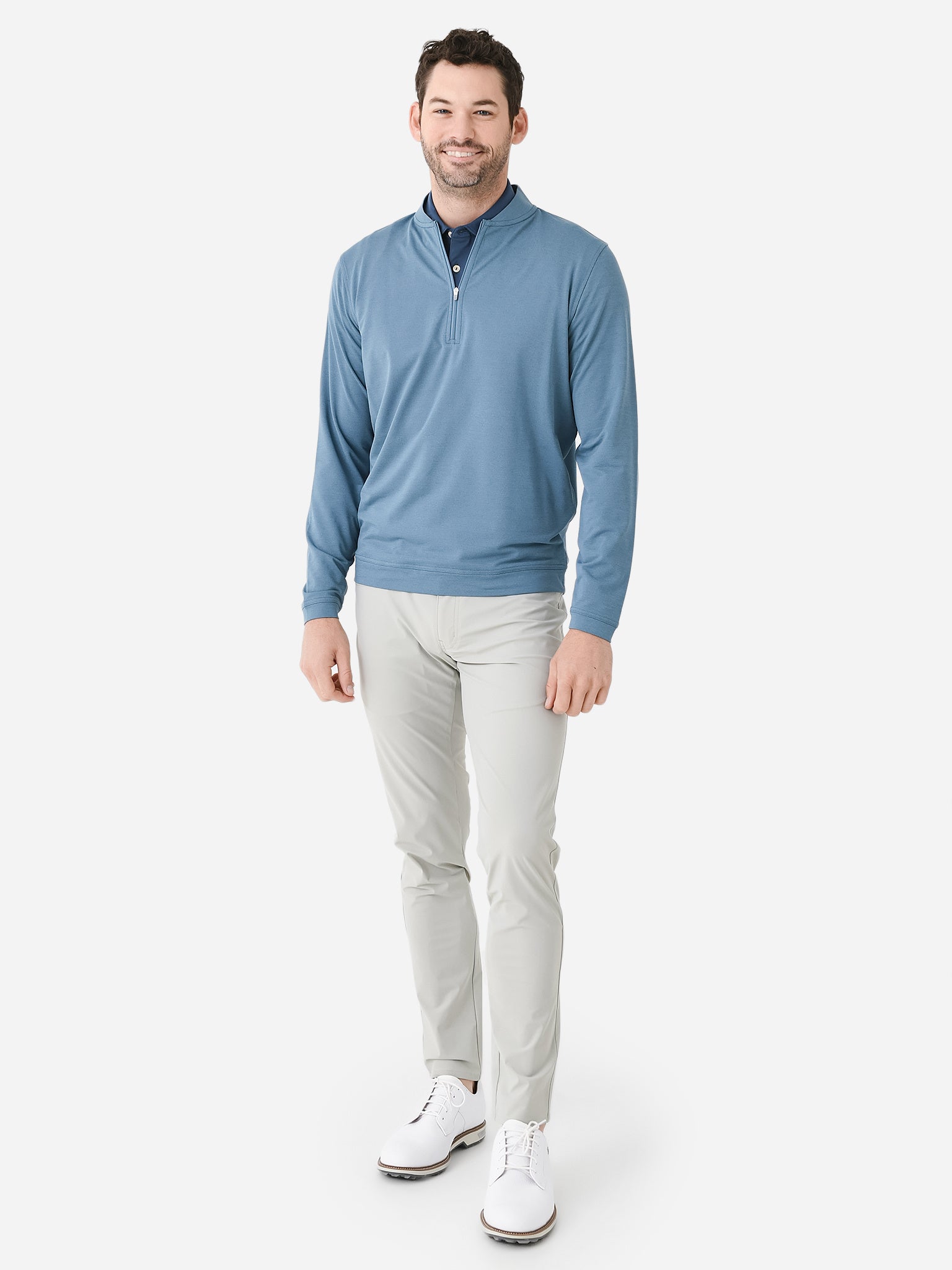 Peter Millar Crown Sport Men's Ross Performance Baseball Collar