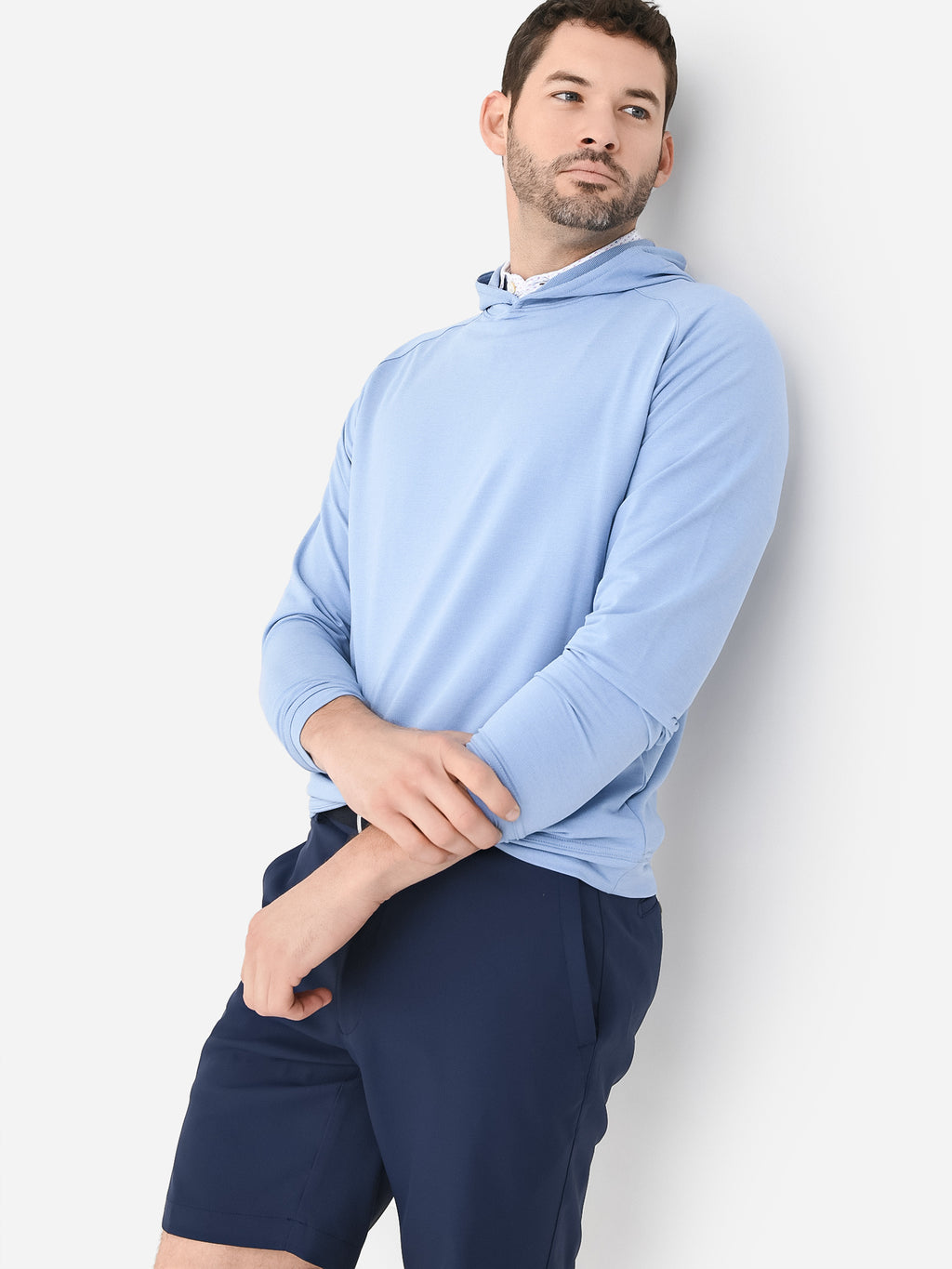 Peter Millar Crown Sport Men's Pine Performance Hoodie - Saint Bernard