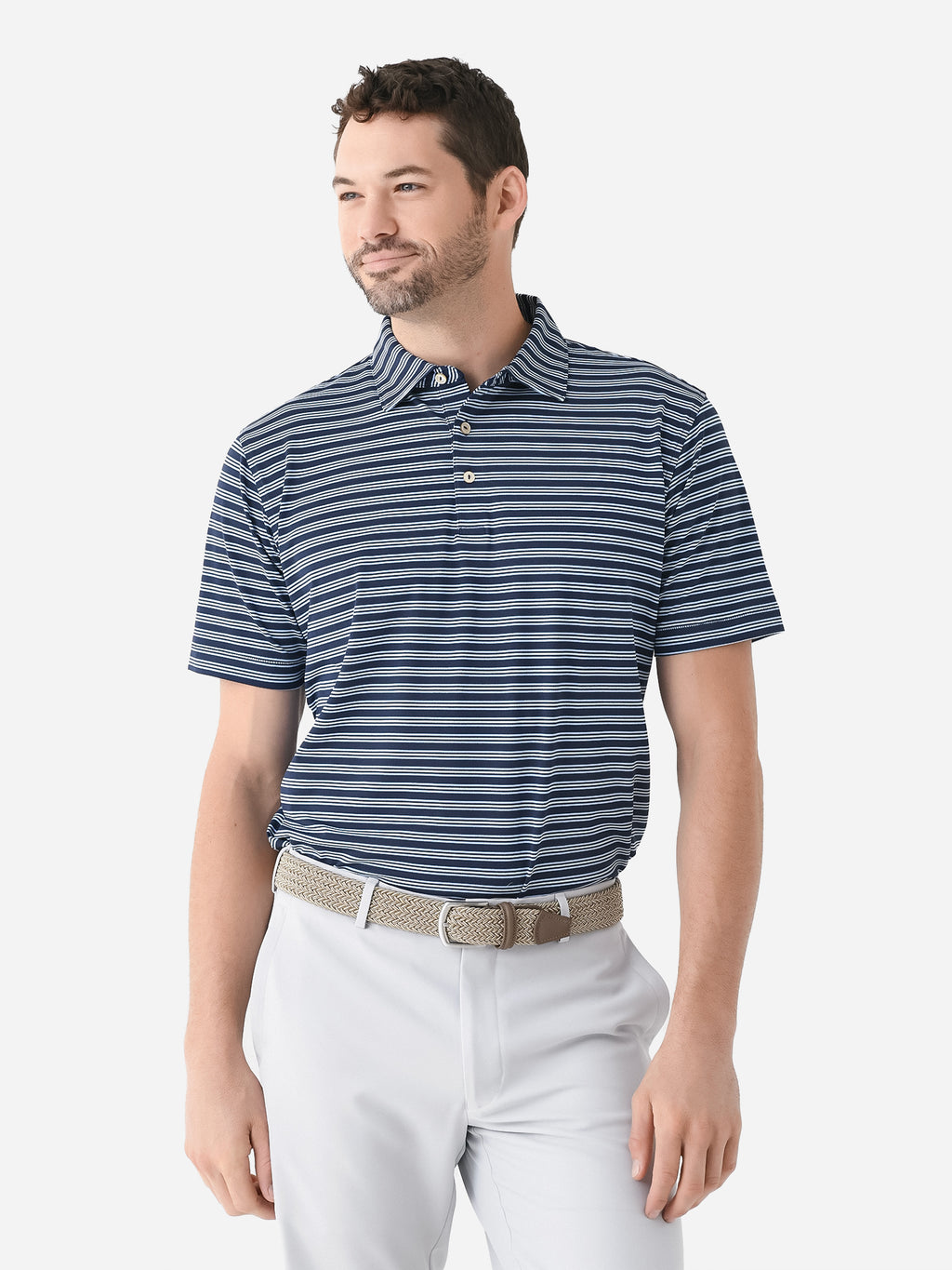 Peter Millar Crown Men's Mont Performance Mesh Polo - Saint Bernard