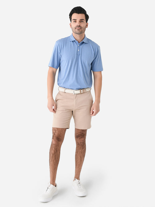Peter Millar Crown Men's Pilot Mill Cedar Stripe Short Sleeve Polo