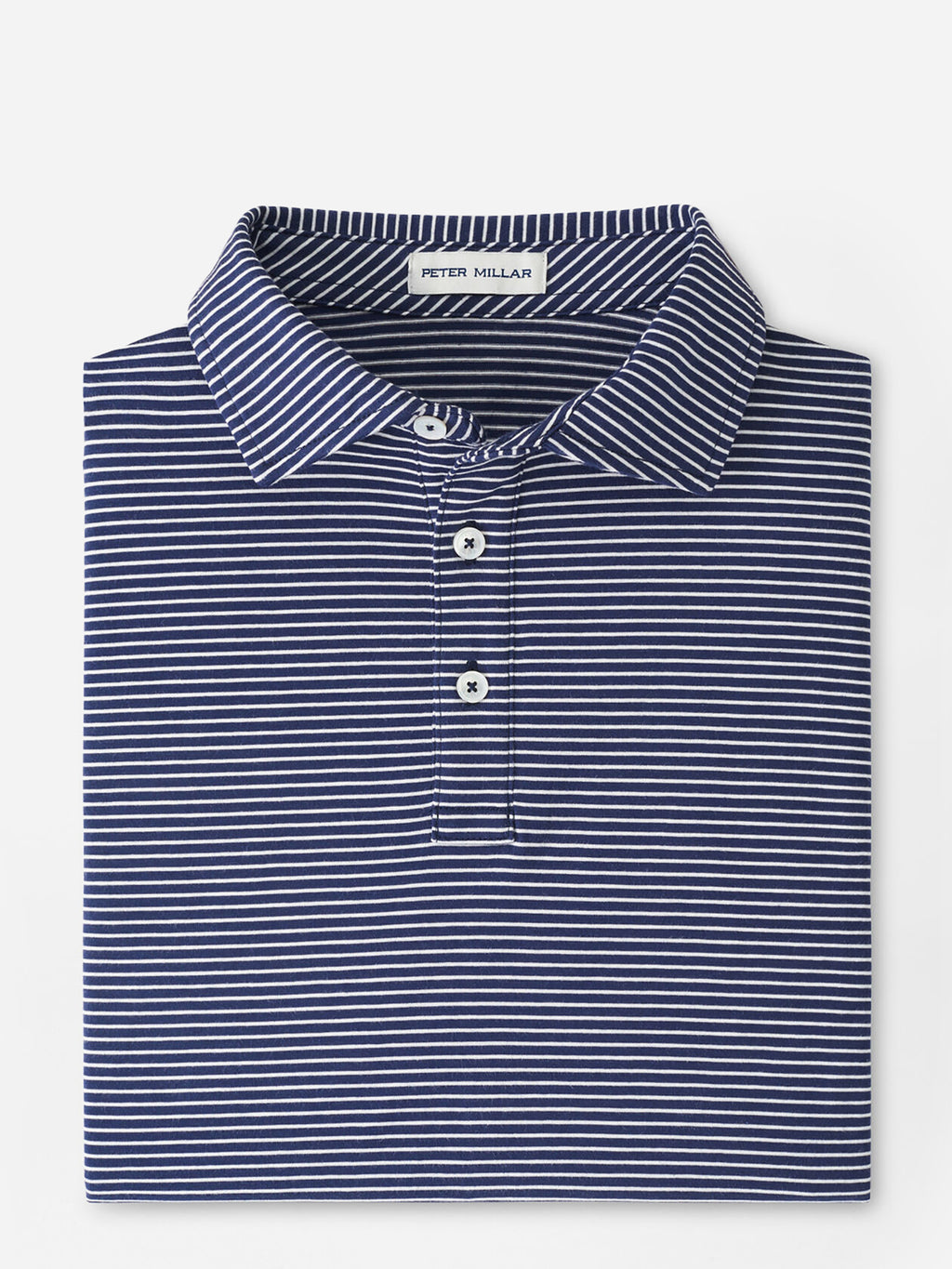 Peter Millar Crown Men's Pilot Mill Halifax Stripe Short Sleeve Polo - Saint Bernard