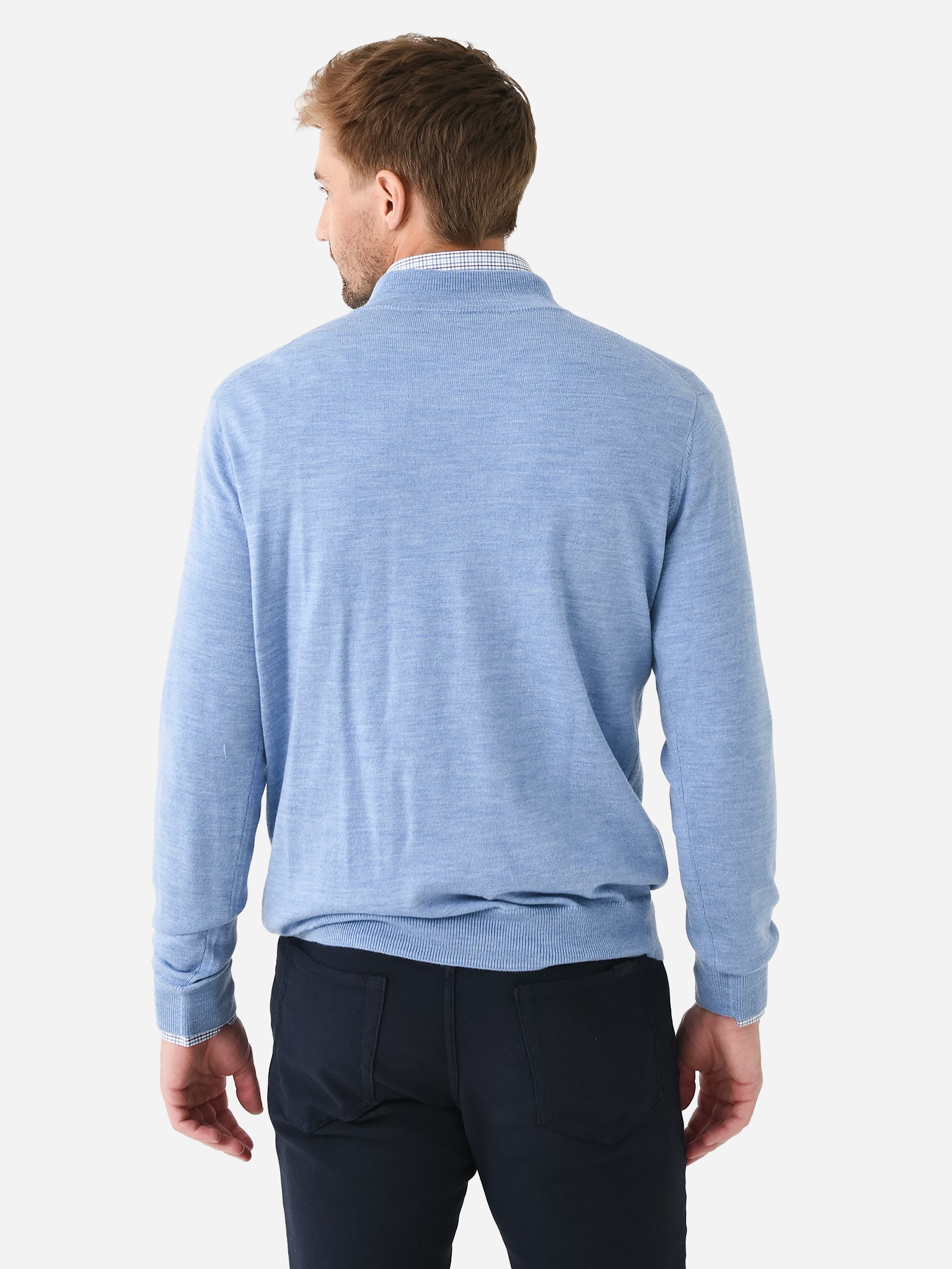 YA−MAN STA-211L BLUE Stealth Performance Quarter-Zip | Men's Pullovers | Peter Millar