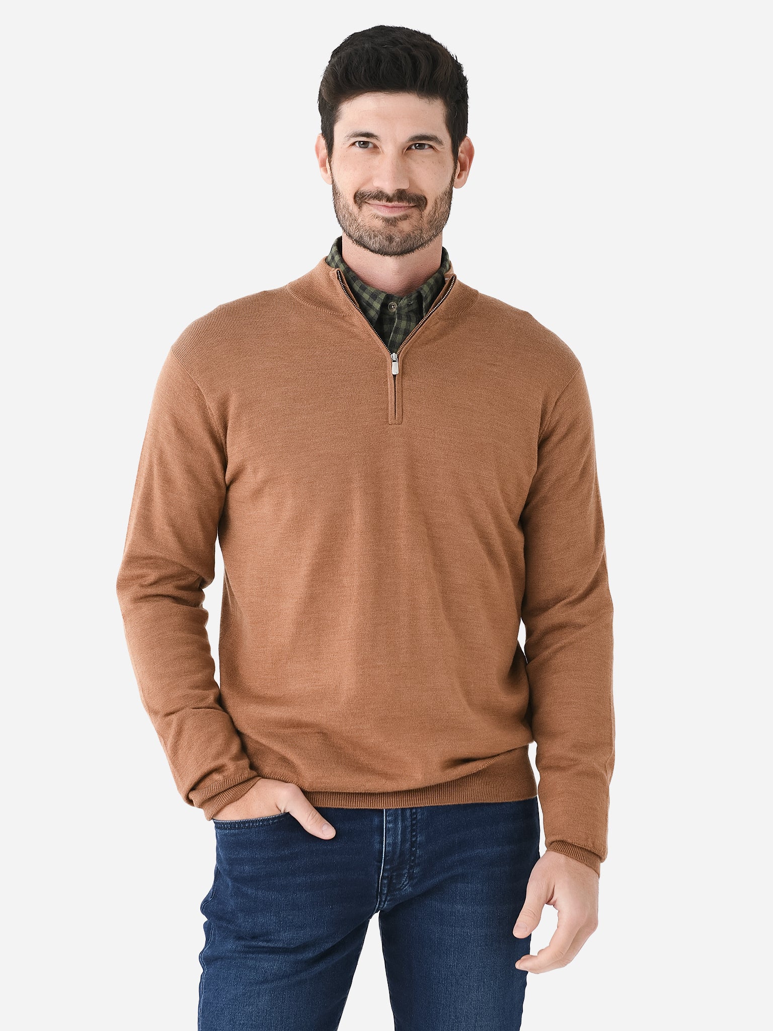 Peter Millar Crown Men's Autumn Crest Quarter-Zip - Saint Bernard