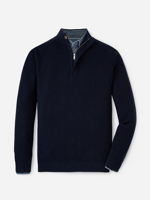 Peter Millar Crown Men's Davenport Basketweave Quarter-Zip