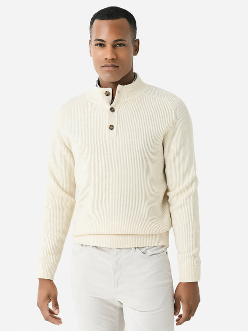 Peter Millar Crown Men's Digby 3-Button Mock Sweater