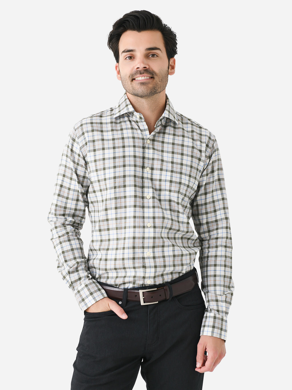 Peter Millar Crown Men's Alton Cotton Sport Shirt - Saint Bernard
