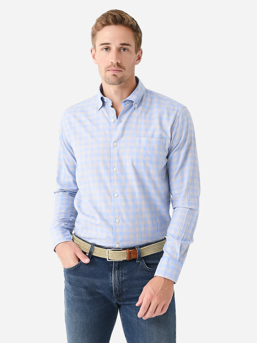 Peter Millar Crown Men's Heron Cotton Sport Shirt