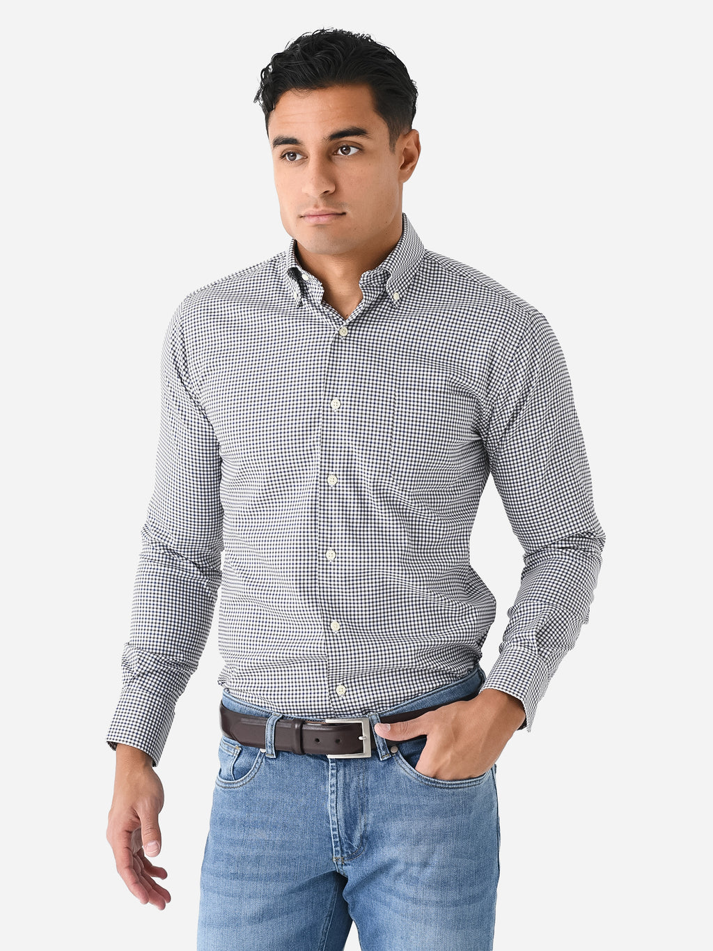 Peter Millar Crown Men's Selby Cotton-Stretch Sport Shirt - Saint Bernard