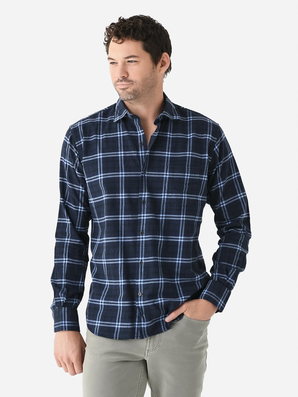 Peter Millar Crown Men's Glenbrook Cotton Sport Shirt - Saint Bernard