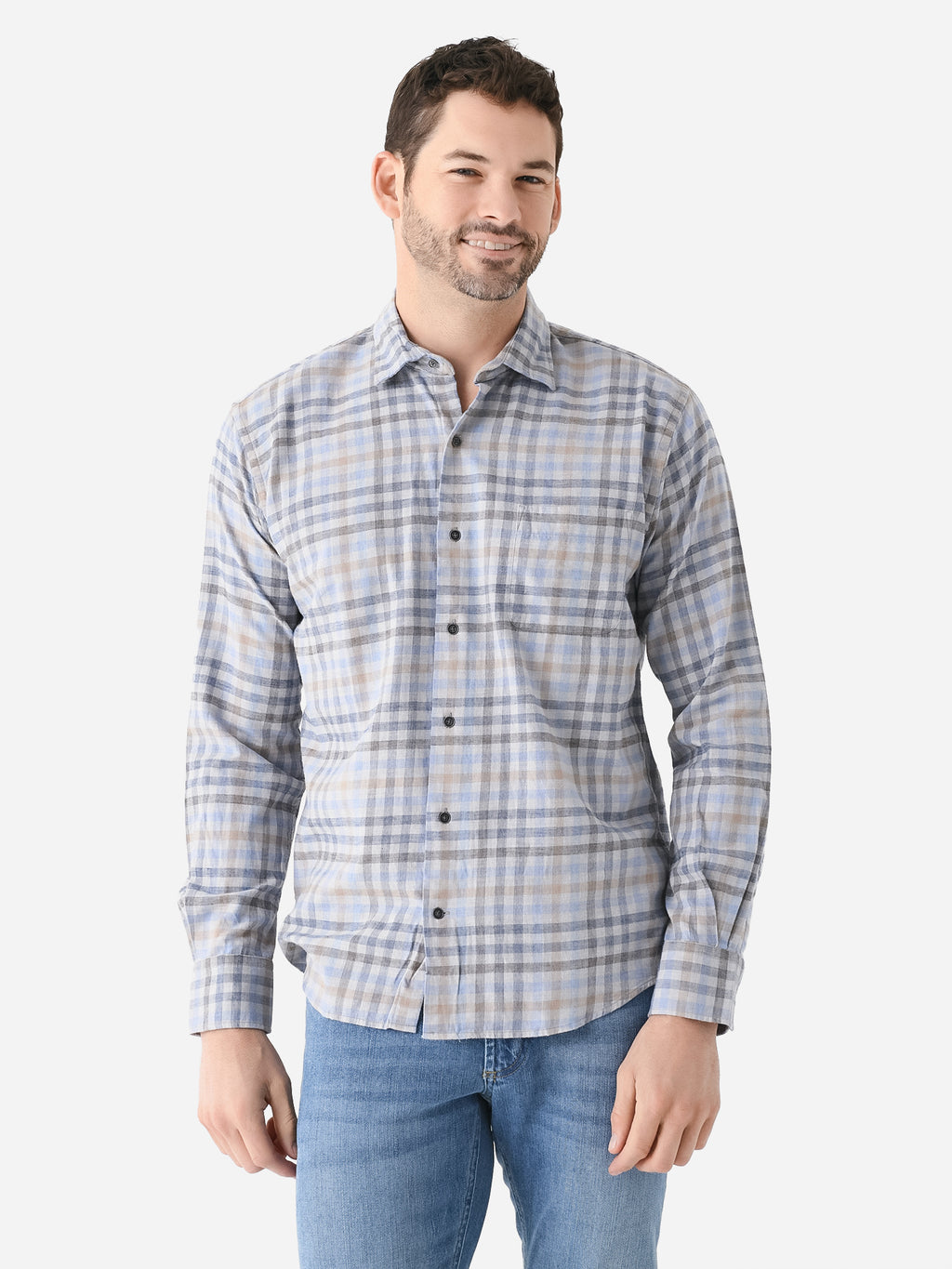 Peter Millar Crown Men's Hill Point Cotton Sport Shirt - Saint Bernard