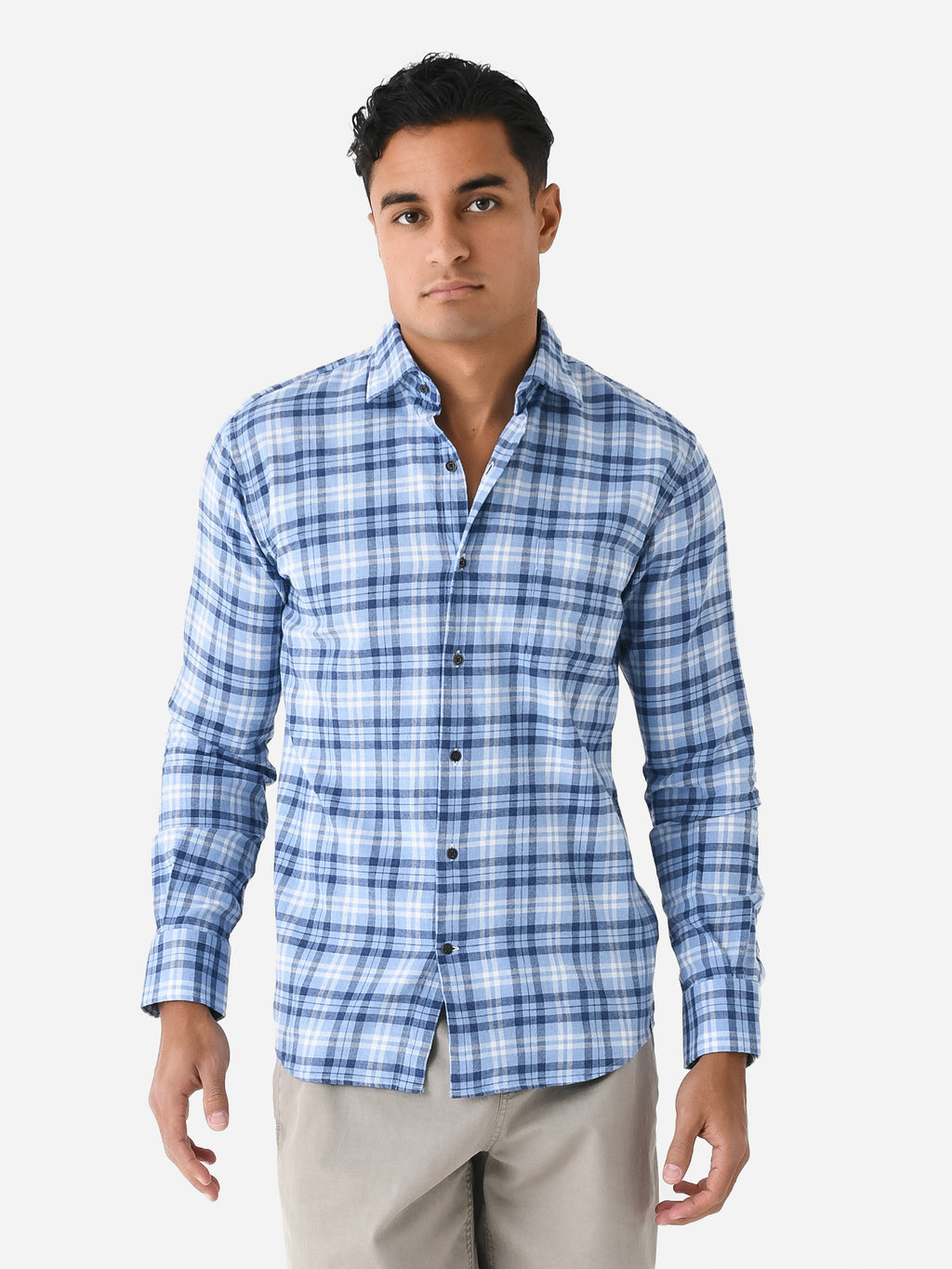 Peter Millar Crown Men's Stone Lake Cotton Sport Shirt - Saint Bernard
