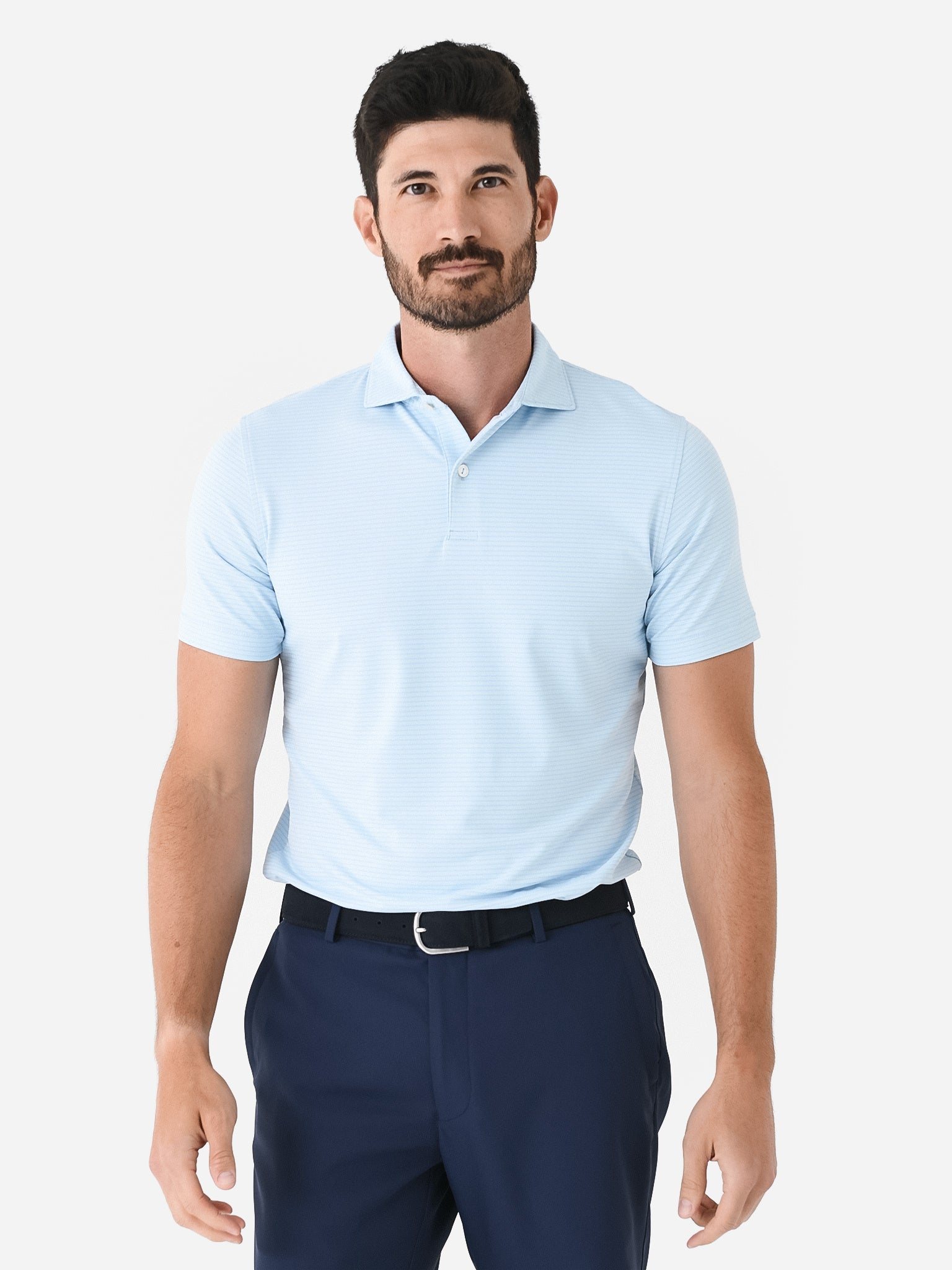 Peter Millar Crown Crafted Men's Ambrose Performance Jersey Polo - Saint Bernard