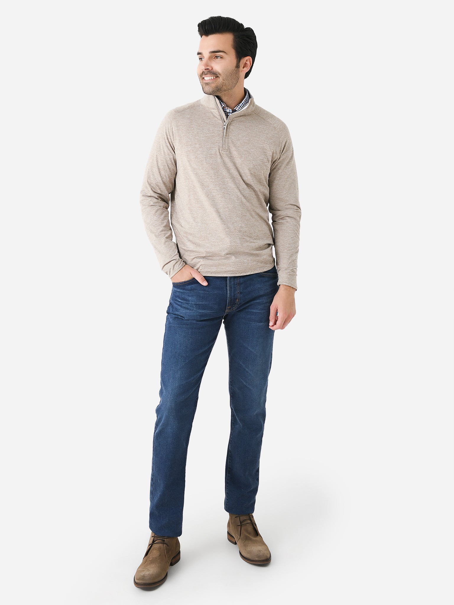 Peter Millar Crown Crafted Men's Stealth Performance Quarter-Zip