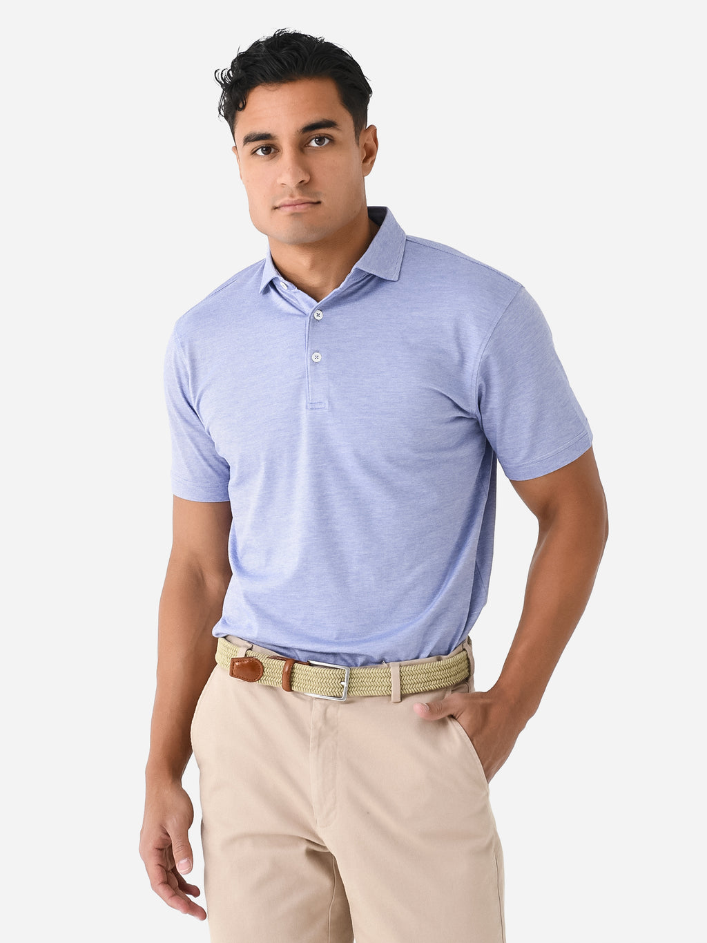 Peter Millar Crown Crafted Men's Excursionist Flex Polo - Saint Bernard