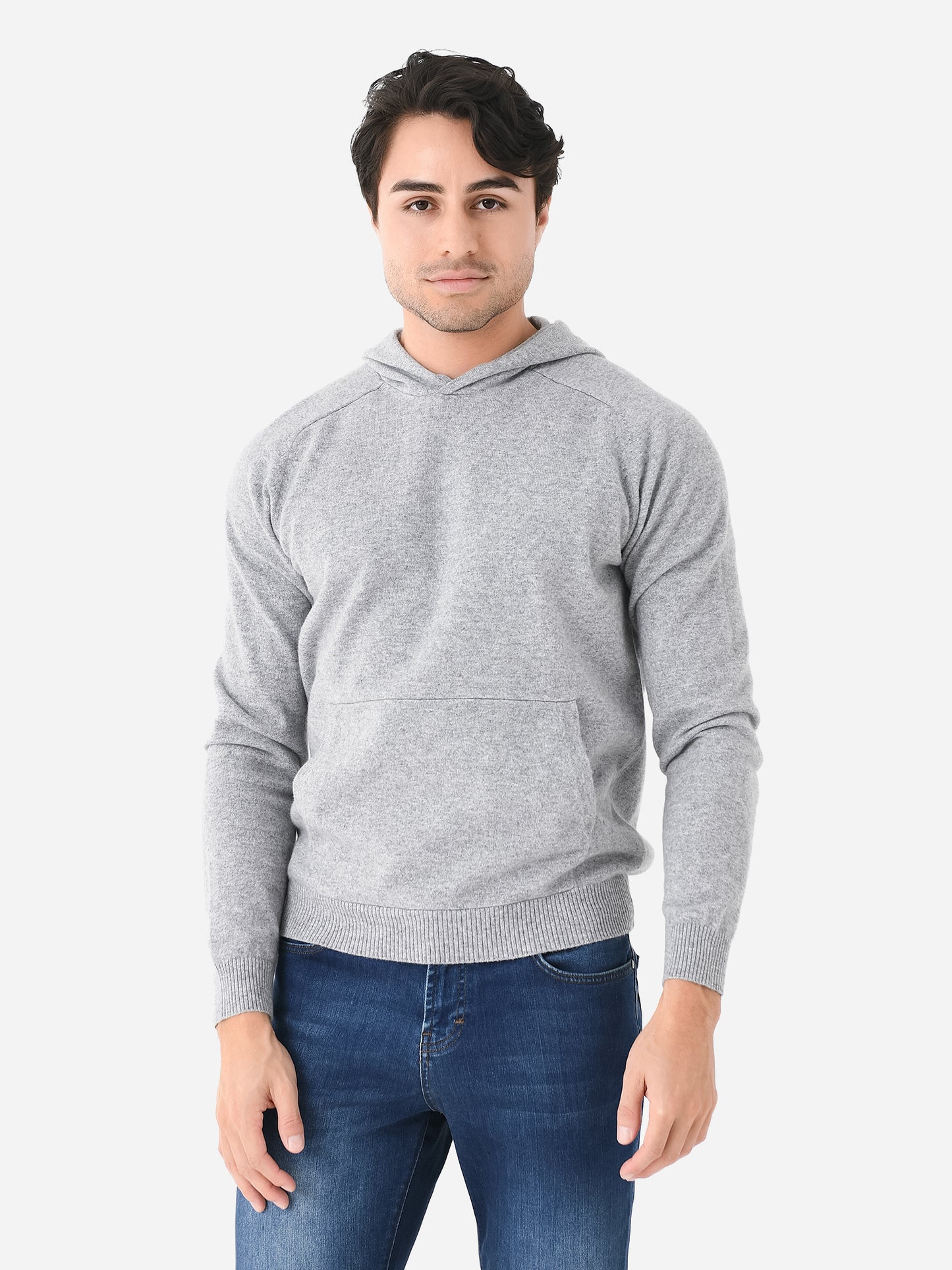 Peter Millar Crown Crafted Men's Artisan Crafted Cashmere Popover Hoodie - Saint Bernard