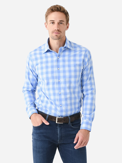 Peter Millar Crown Crafted Men's Park Way Performance Poplin Sport Shirt