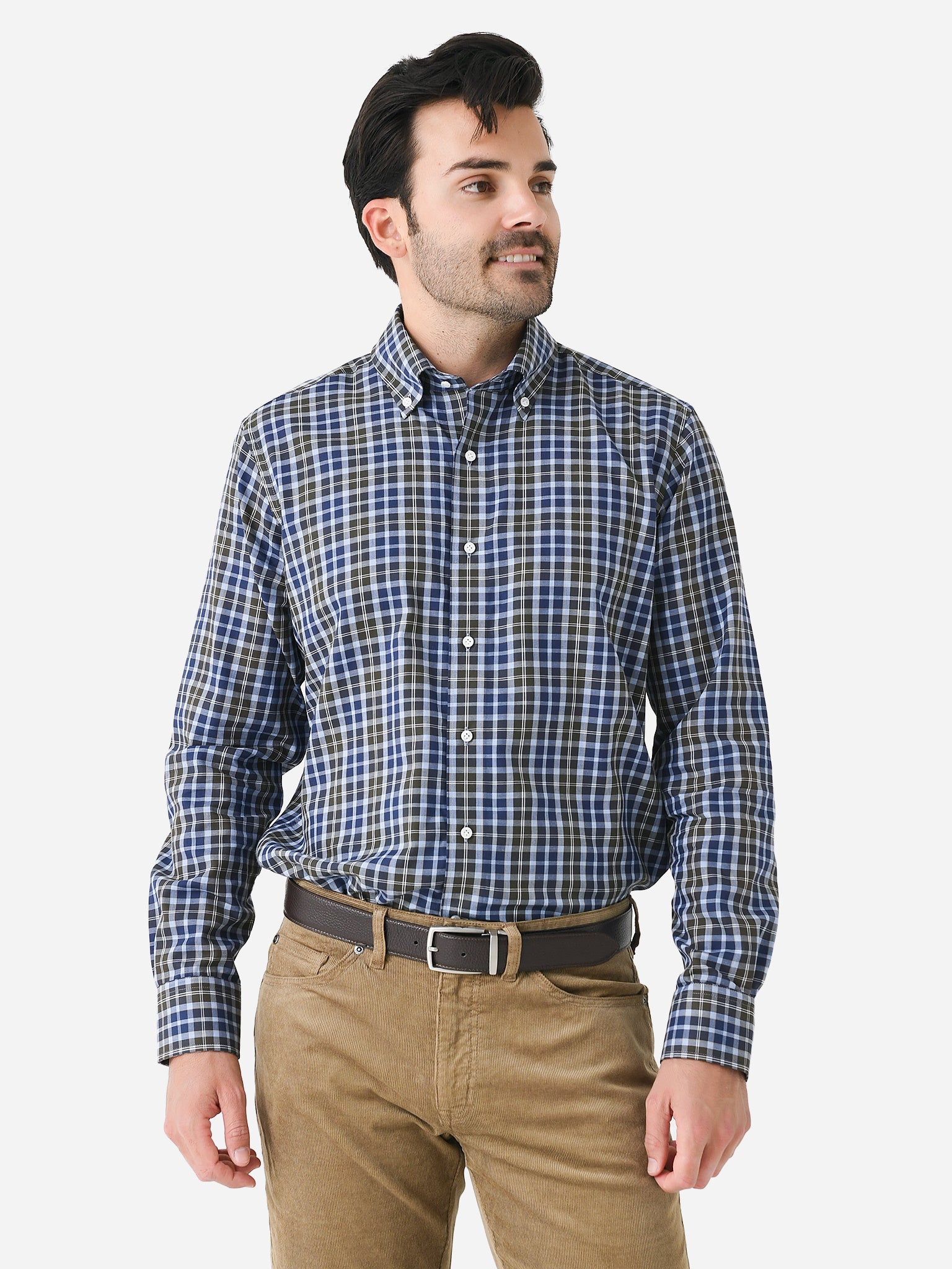 Peter Millar Crown Crafted Men's Page Winter Soft Twill Sport Shirt - Saint Bernard