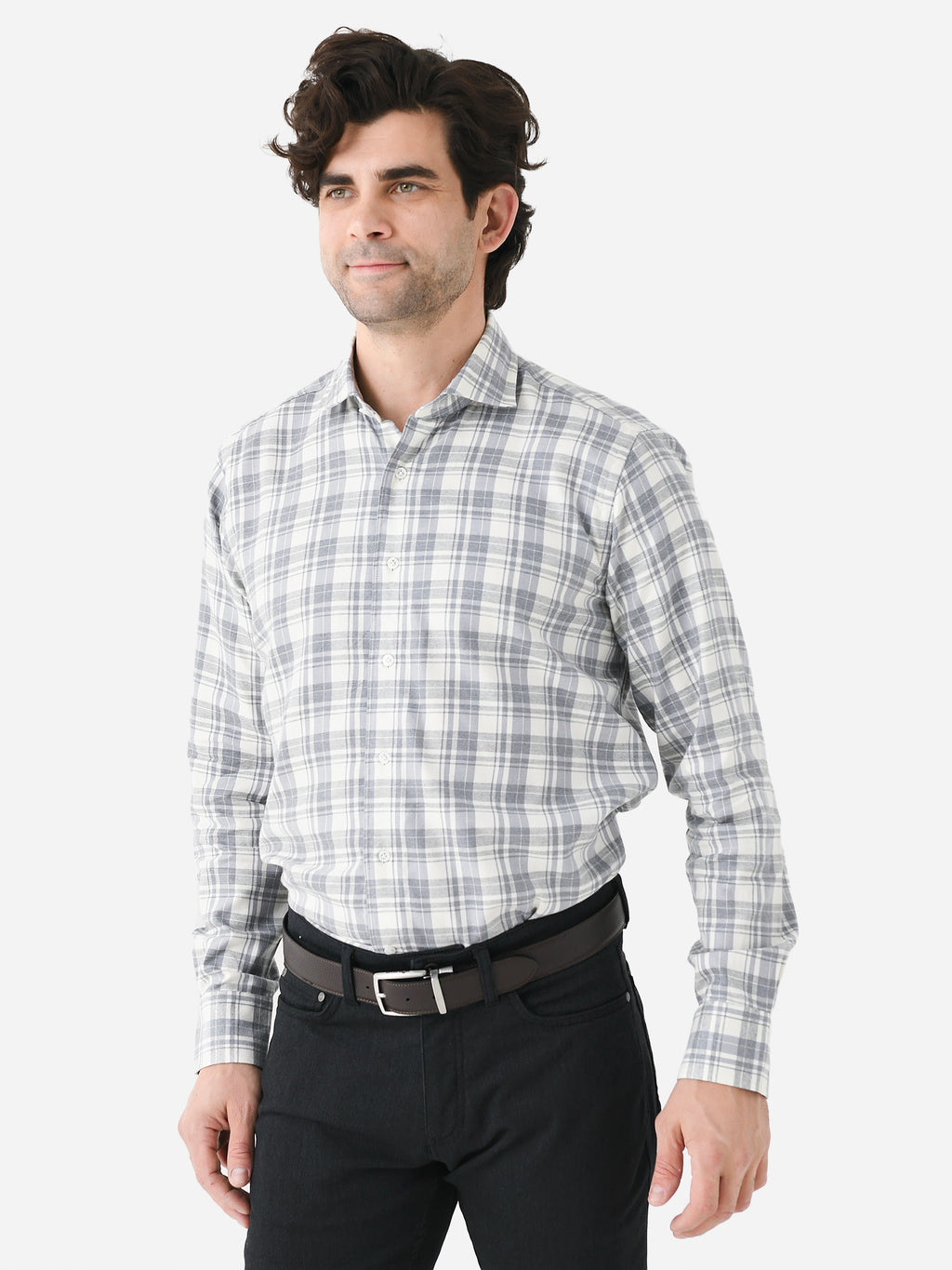 Peter Millar Crown Crafted Men's Calcolo Italian Flannel Sport Shirt - Saint Bernard