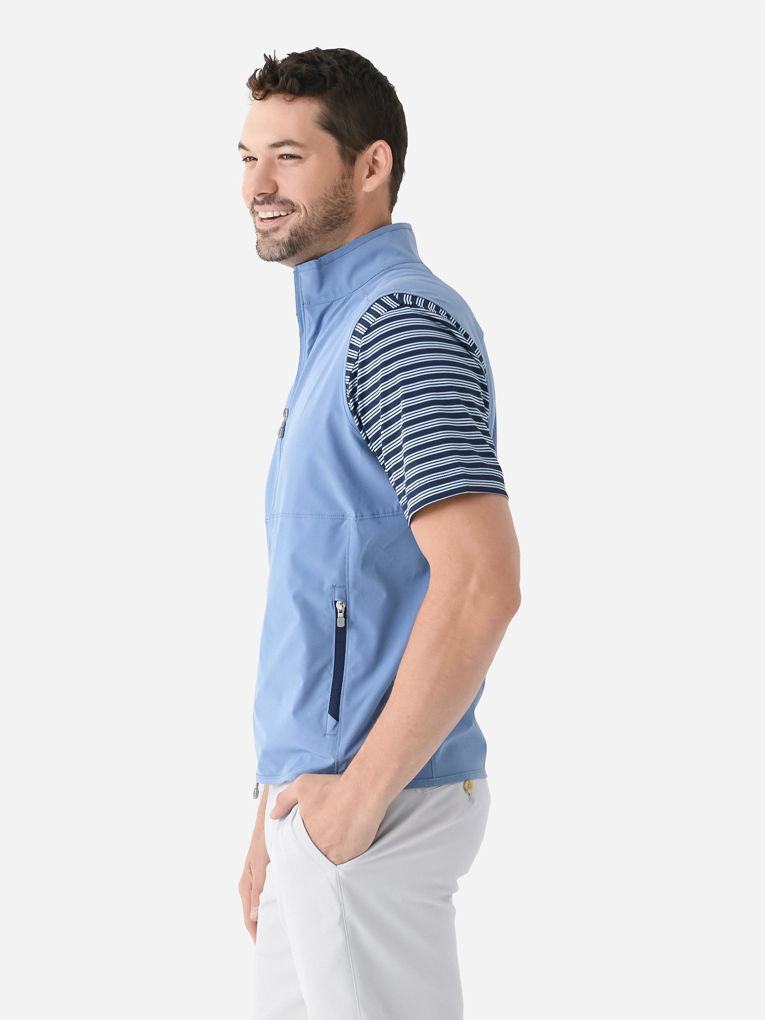 Peter Millar Crown Crafted Men's Flex Adapt Full-Zip Vest – Saint