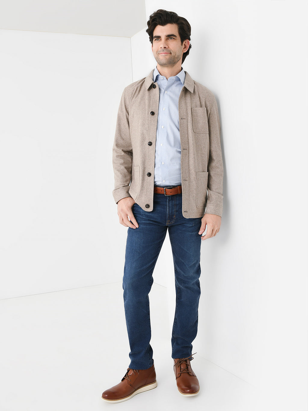 Peter Millar Crown Crafted Men's Artisan Crafted Cashmere Chore Coat - Saint Bernard