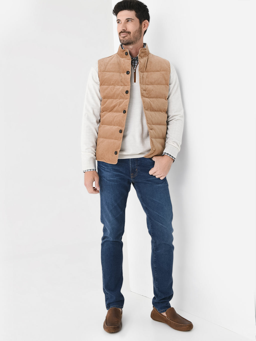 Peter Millar Crown Crafted Men's Vast Corduroy Vest - Saint Bernard