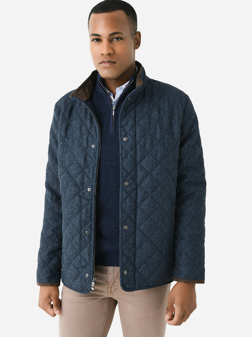 Peter Millar Crown Men's Suffolk Quilted Wool Travel Coat