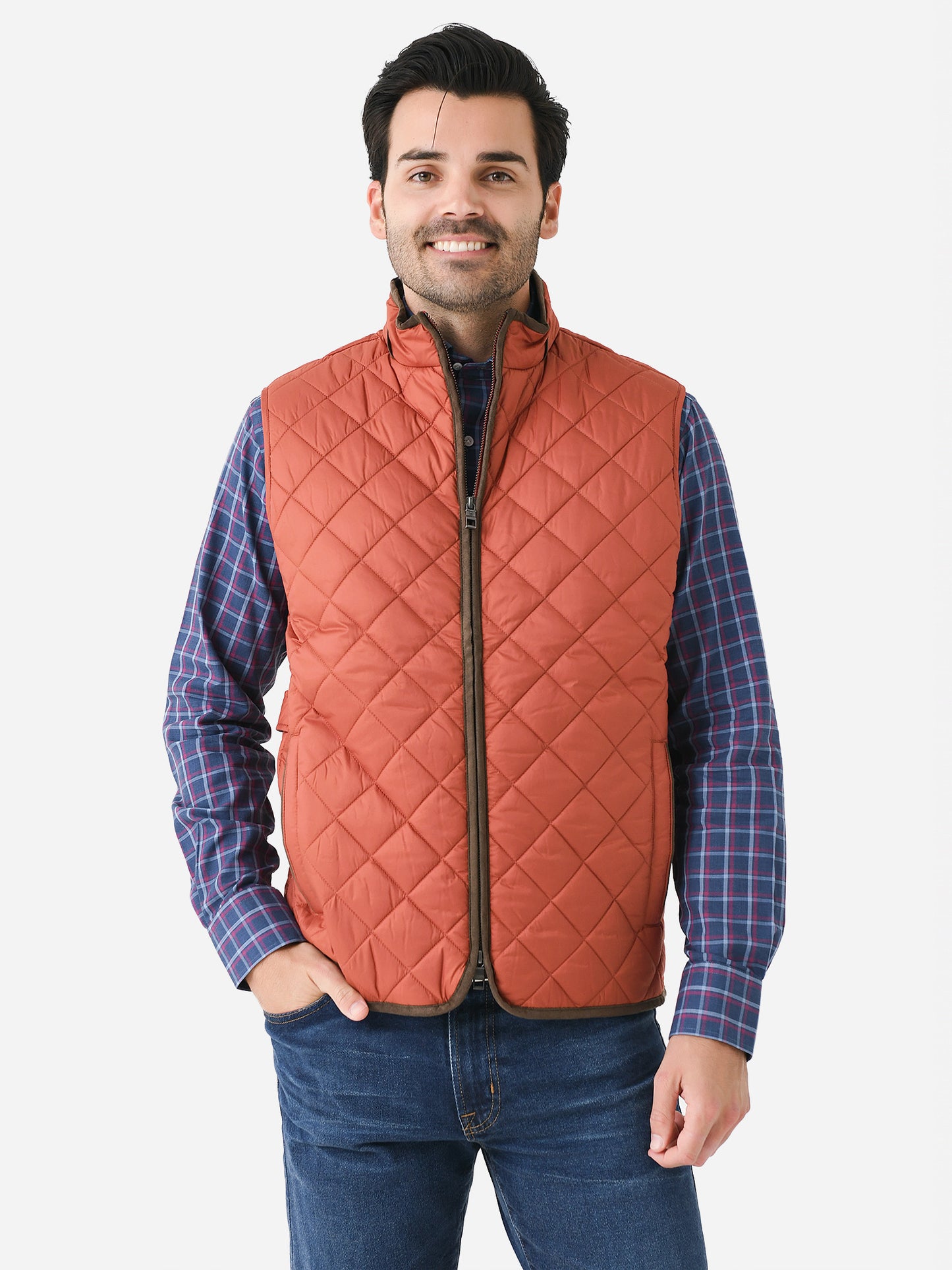 Peter Millar Crown Men's Essex Quilted Travel Vest - Saint Bernard