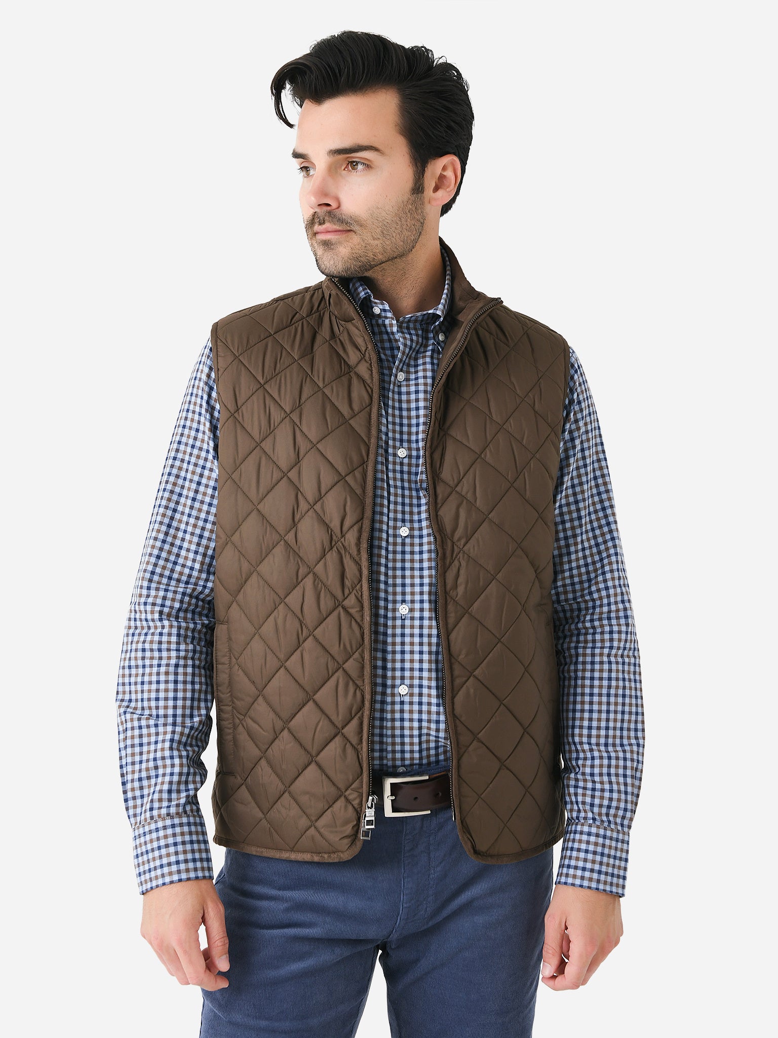 Peter Millar Crown Men's Essex Quilted Travel Vest - Saint Bernard