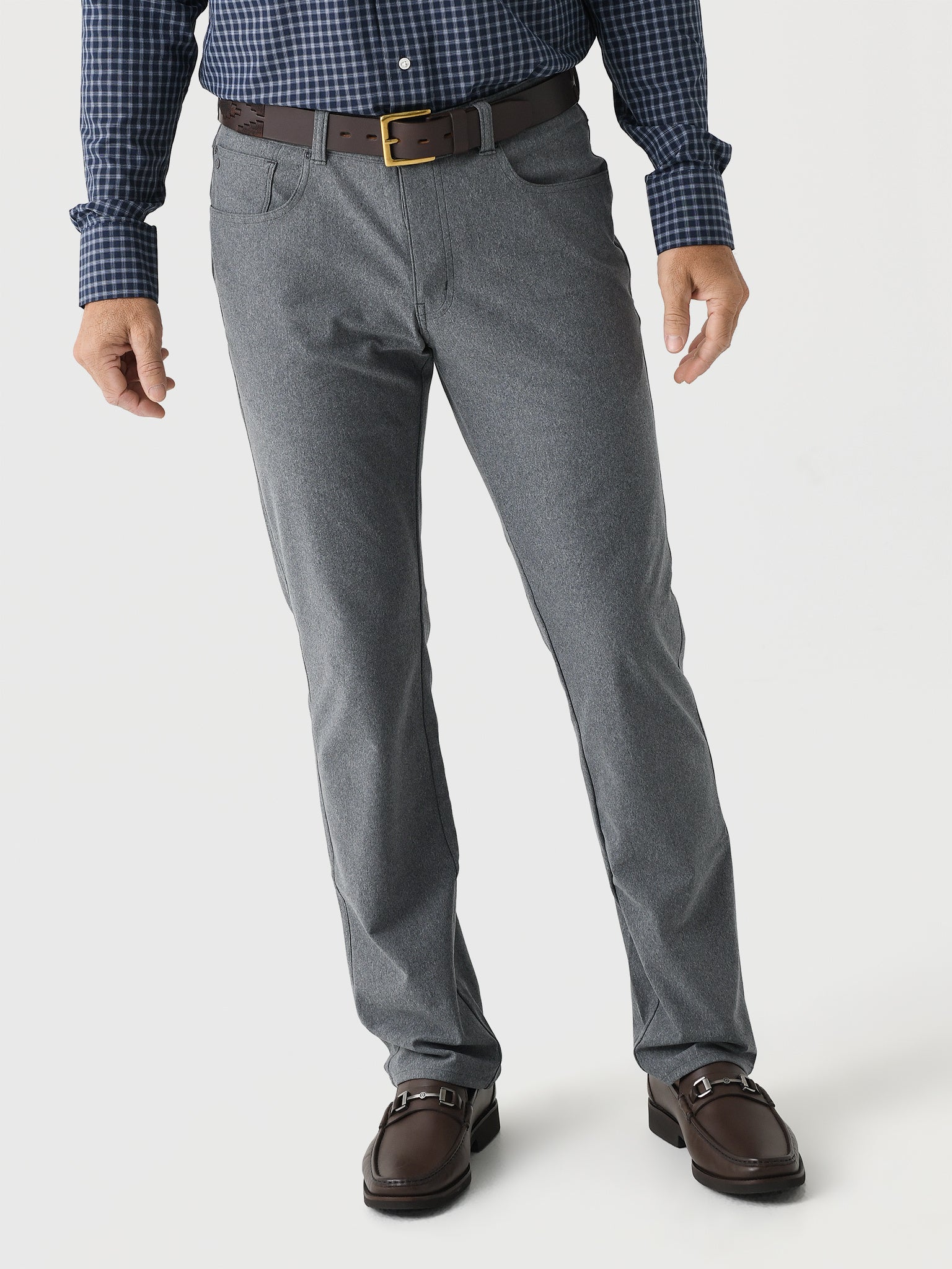 Peter Millar Crown Sport Men's Brevard Performance Flannel Five-Pocket Pant - Saint Bernard
