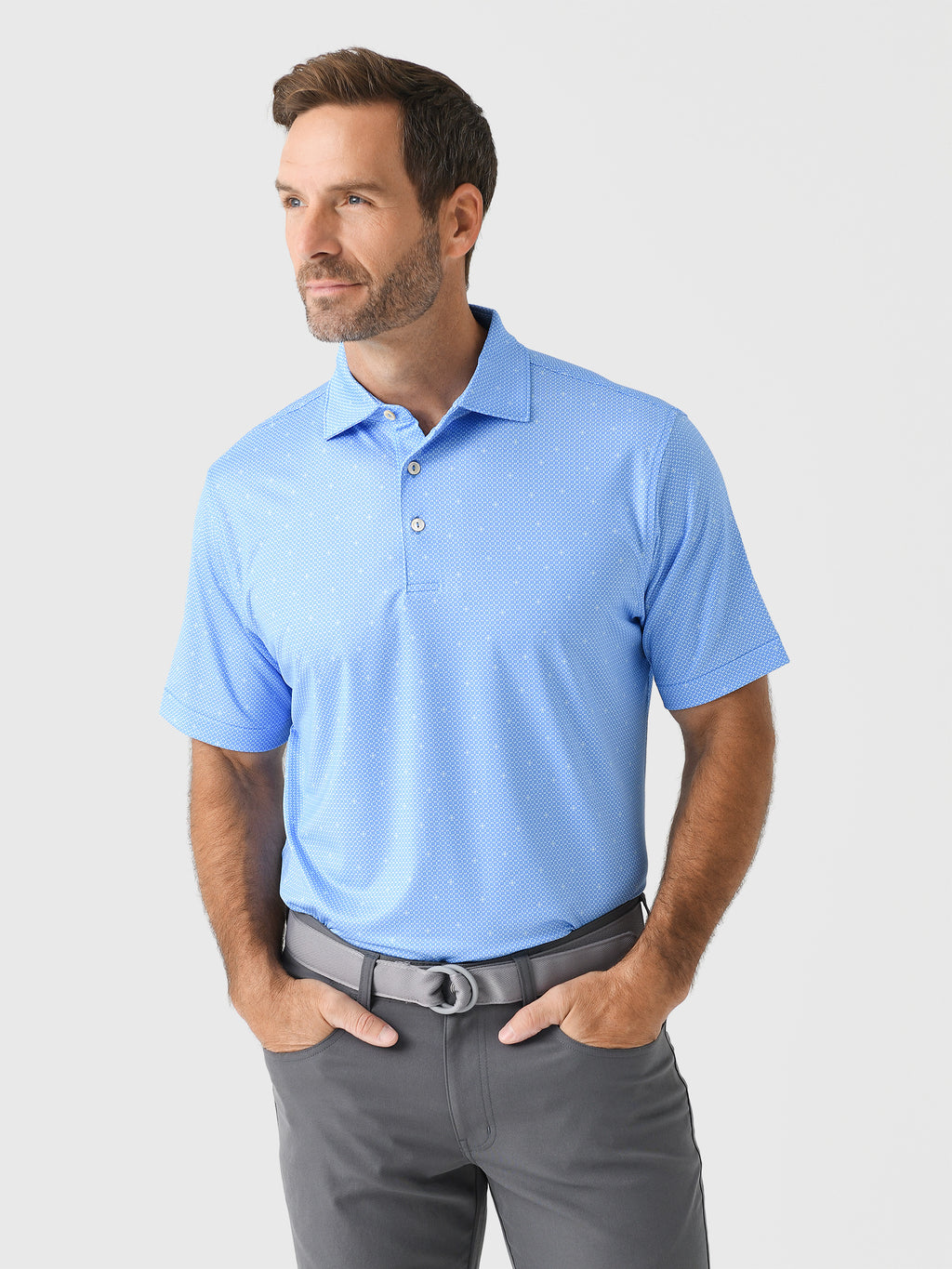 Peter Millar Crown Sport Men's North Star Performance Jersey Polo - Saint Bernard
