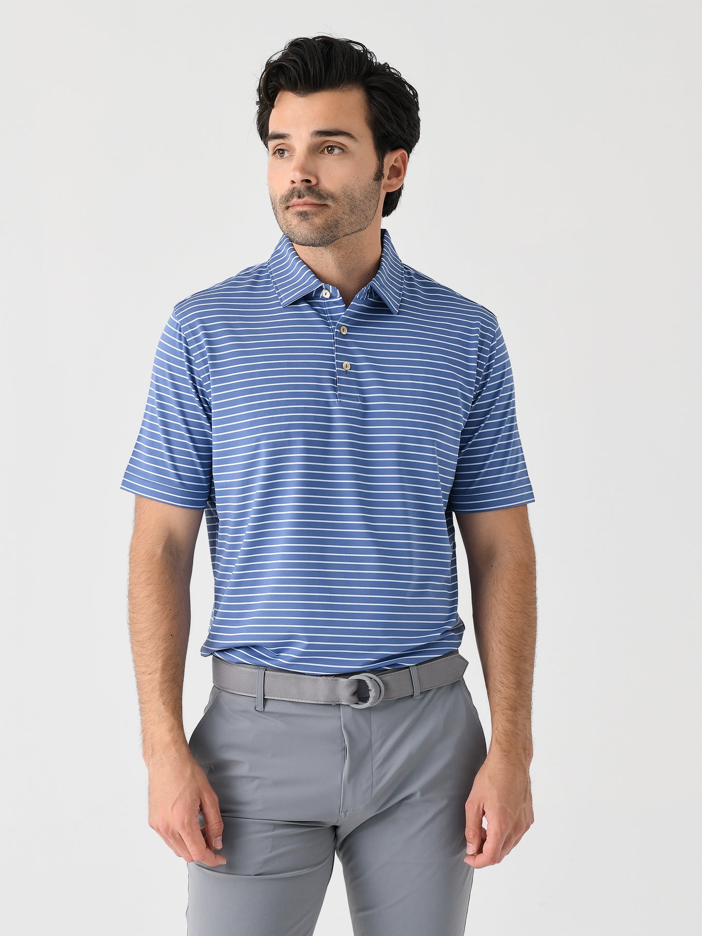Peter Millar Crown Sport Men's Drum Performance Polo - Saint Bernard