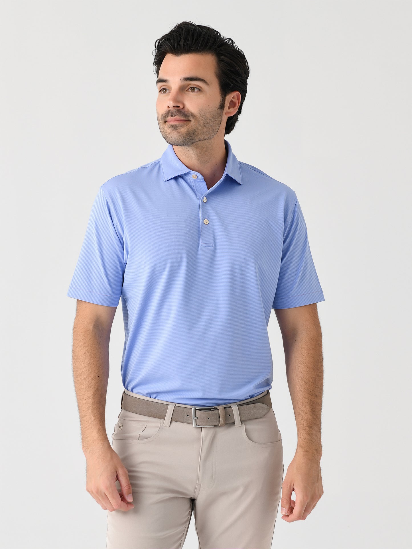 Peter Millar Crown Sport Men's Jubilee Stripe Performance Polo - Saint Bernard