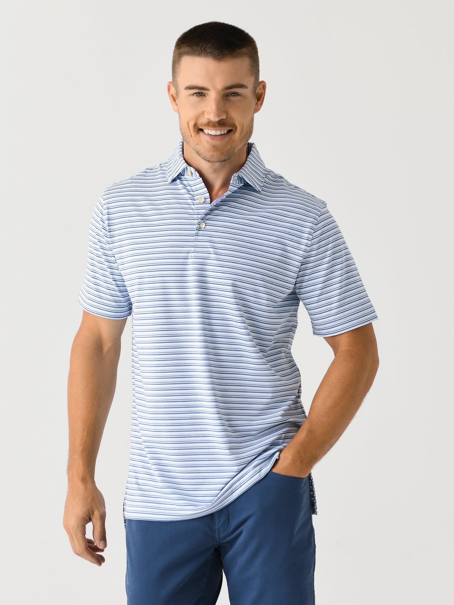 Peter Millar Crown Sport Men's Fairmont Performance Jersey Polo - Saint Bernard