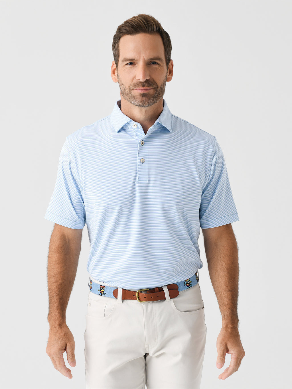 Peter Millar Crown Sport Men's Hanover Performance Jersey Polo - Saint Bernard