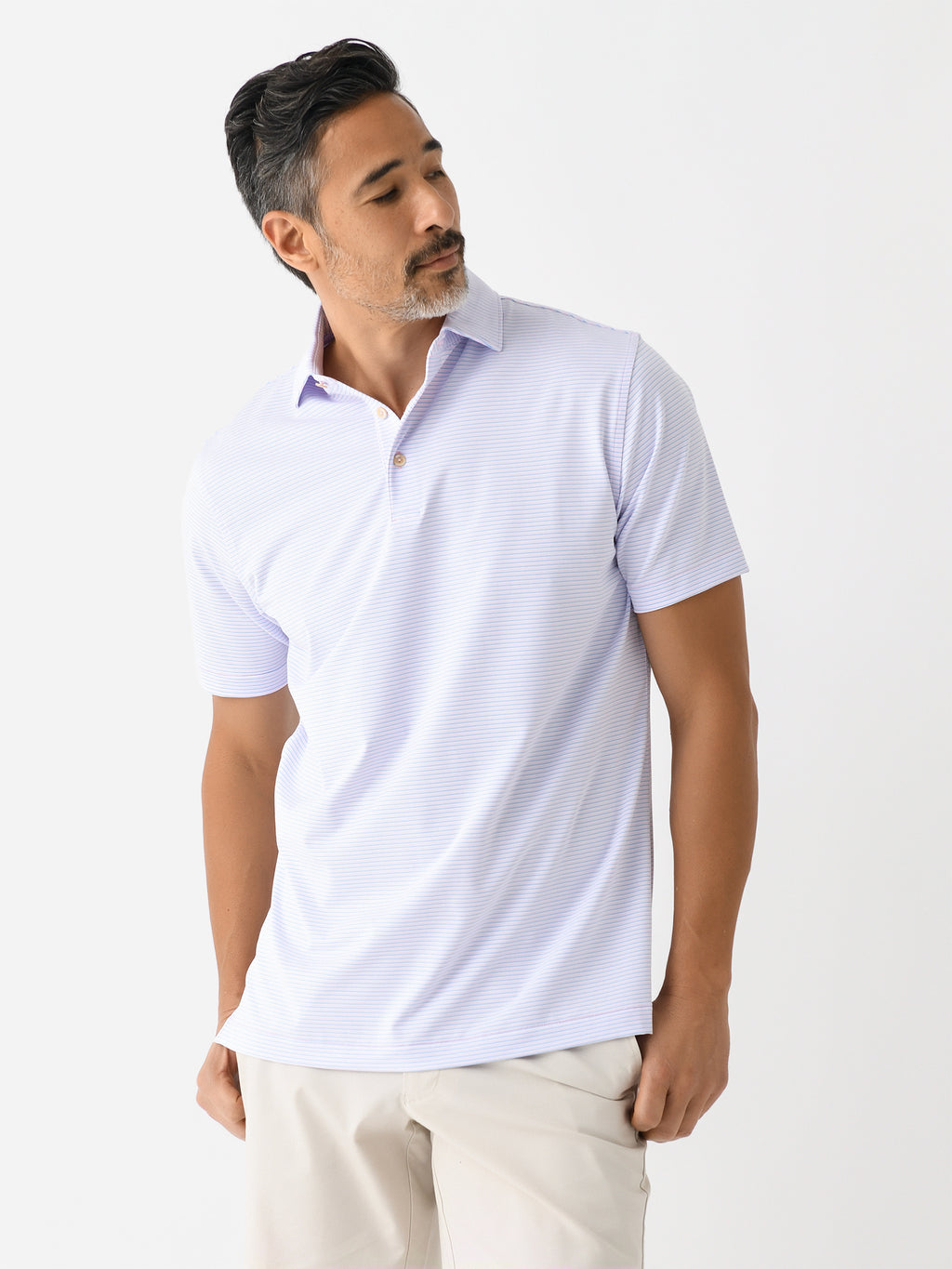 Peter Millar Crown Sport Men's Hanover Performance Jersey Polo - Saint Bernard
