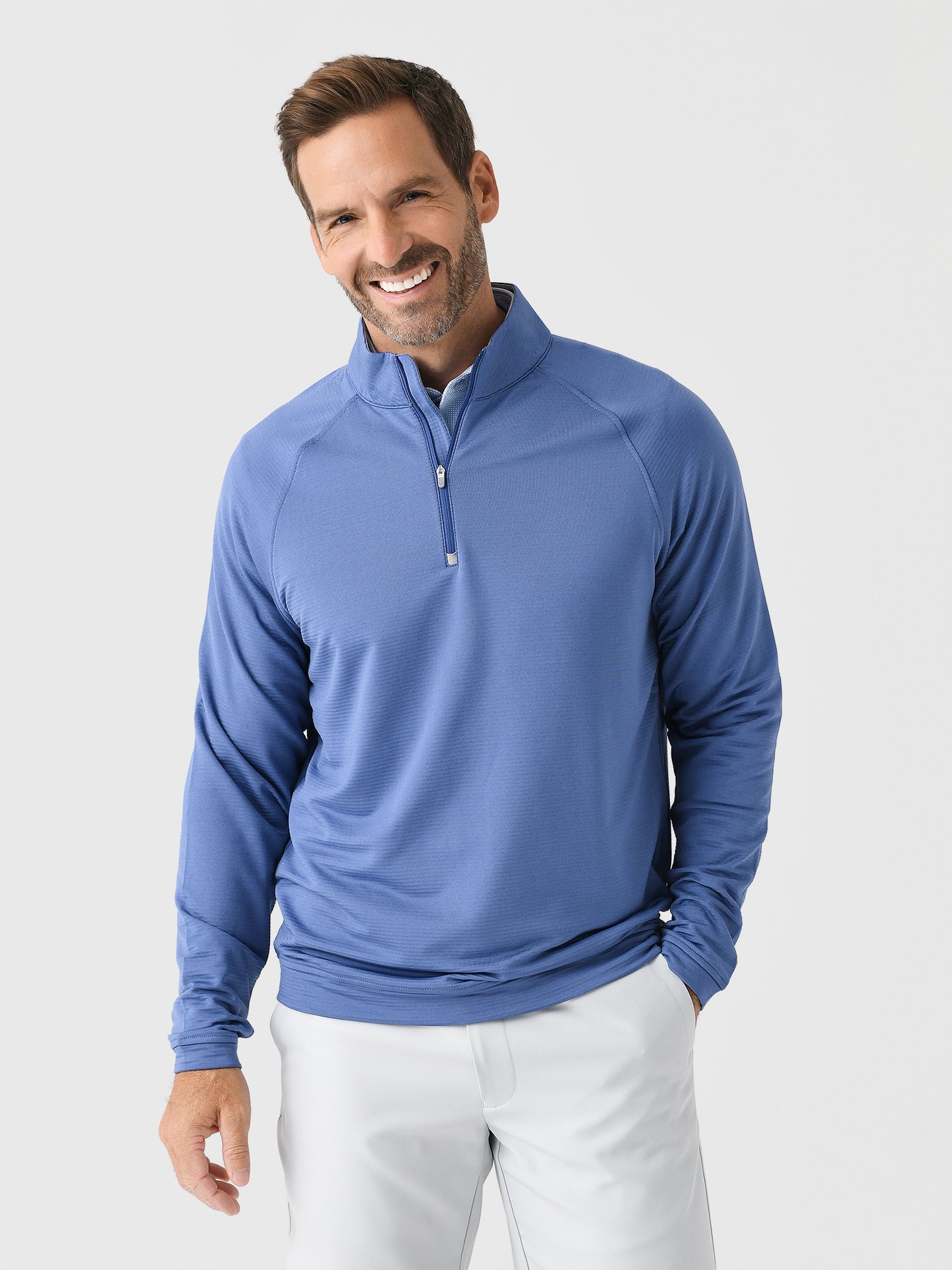 Peter Millar Crown Sport Men's Beaumont Performance Quarter-Zip - Saint Bernard