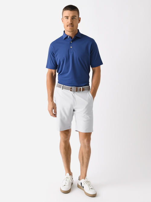 Peter Millar Crown Sport Men's Solid Performance Mesh Polo