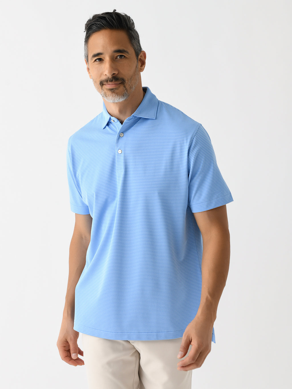 Peter Millar Crown Sport Men's Grace Performance Mesh Polo - Saint Bernard