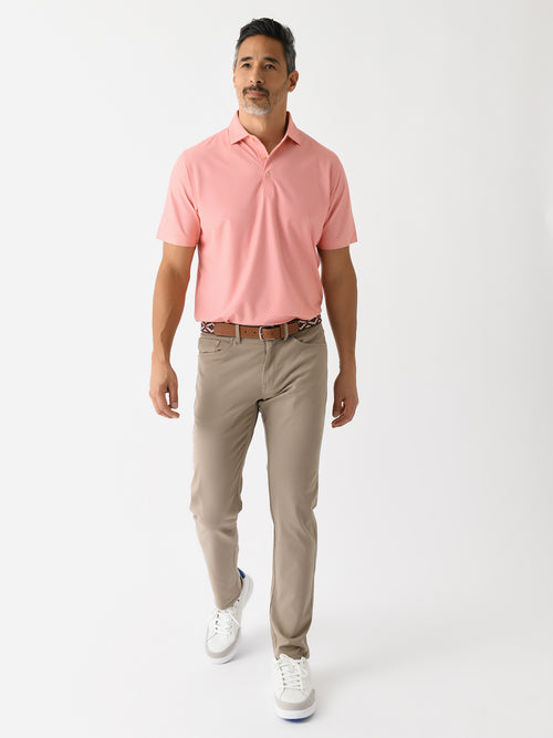 Peter Millar Crown Sport Men's Quadratic Performance Mesh Polo