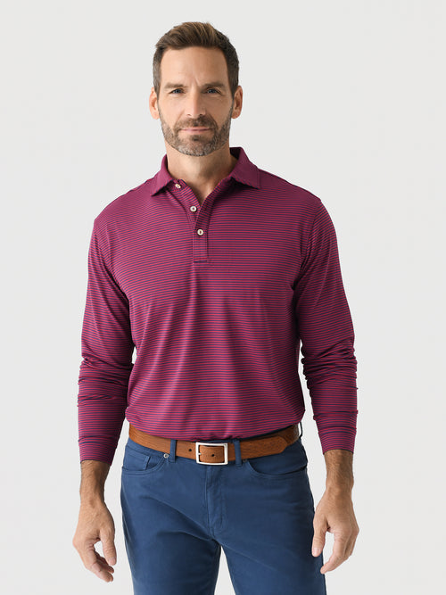 Peter Millar Crown Sport Men's Lyons Performance Jersey Long-Sleeve Polo