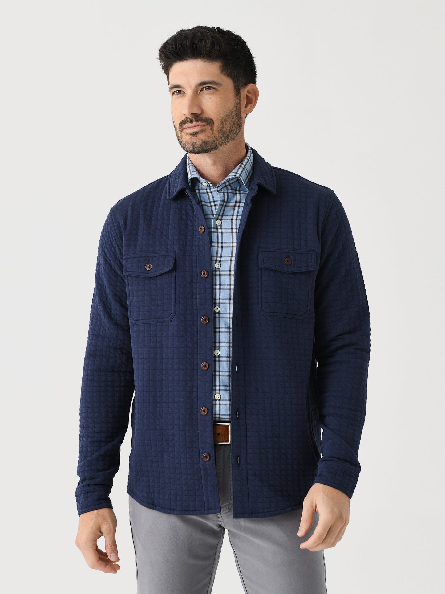 Peter Millar Crown Men's Quad Quilted Knit Jacket - Saint Bernard