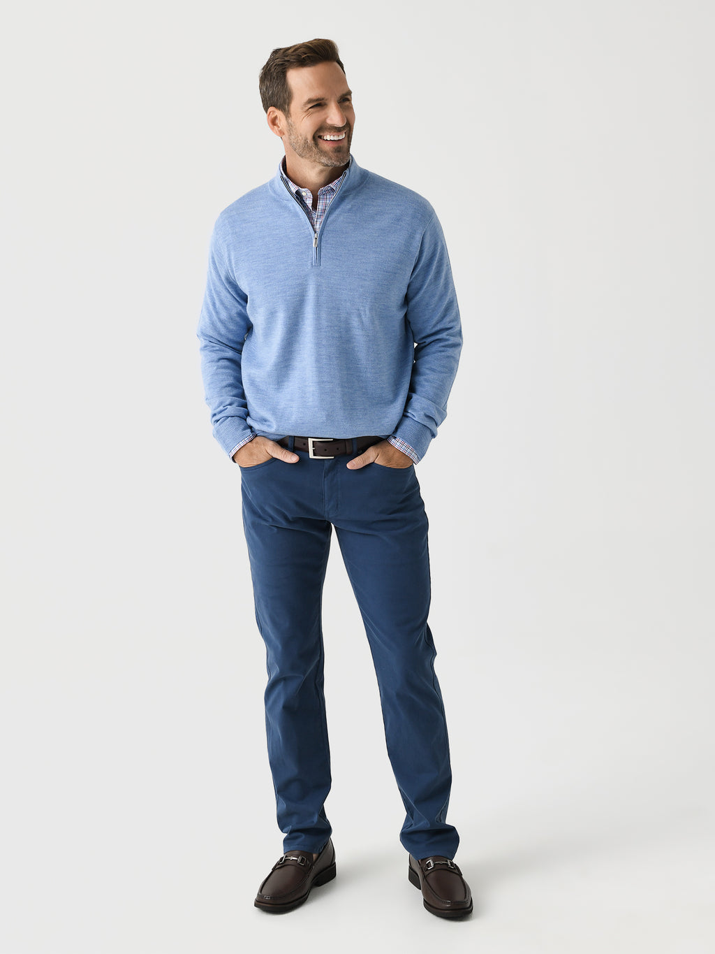 Peter Millar Crown Men's Autumn Crest Quarter-Zip - Saint Bernard