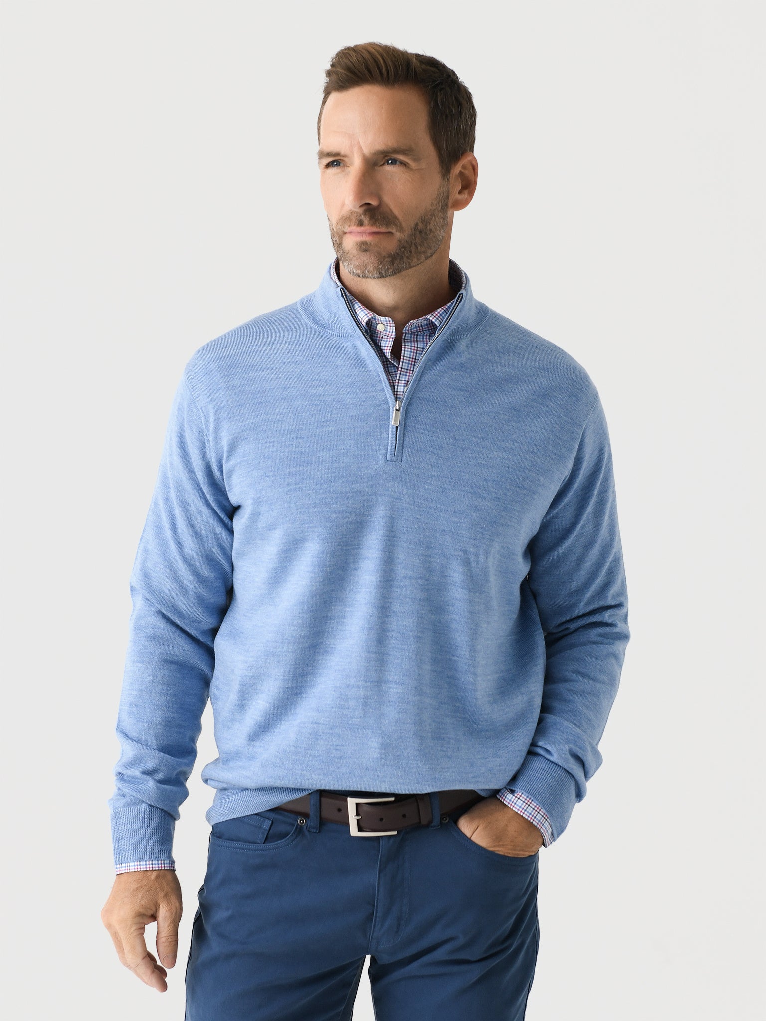 Peter Millar Crown Men's Autumn Crest Quarter-Zip - Saint Bernard