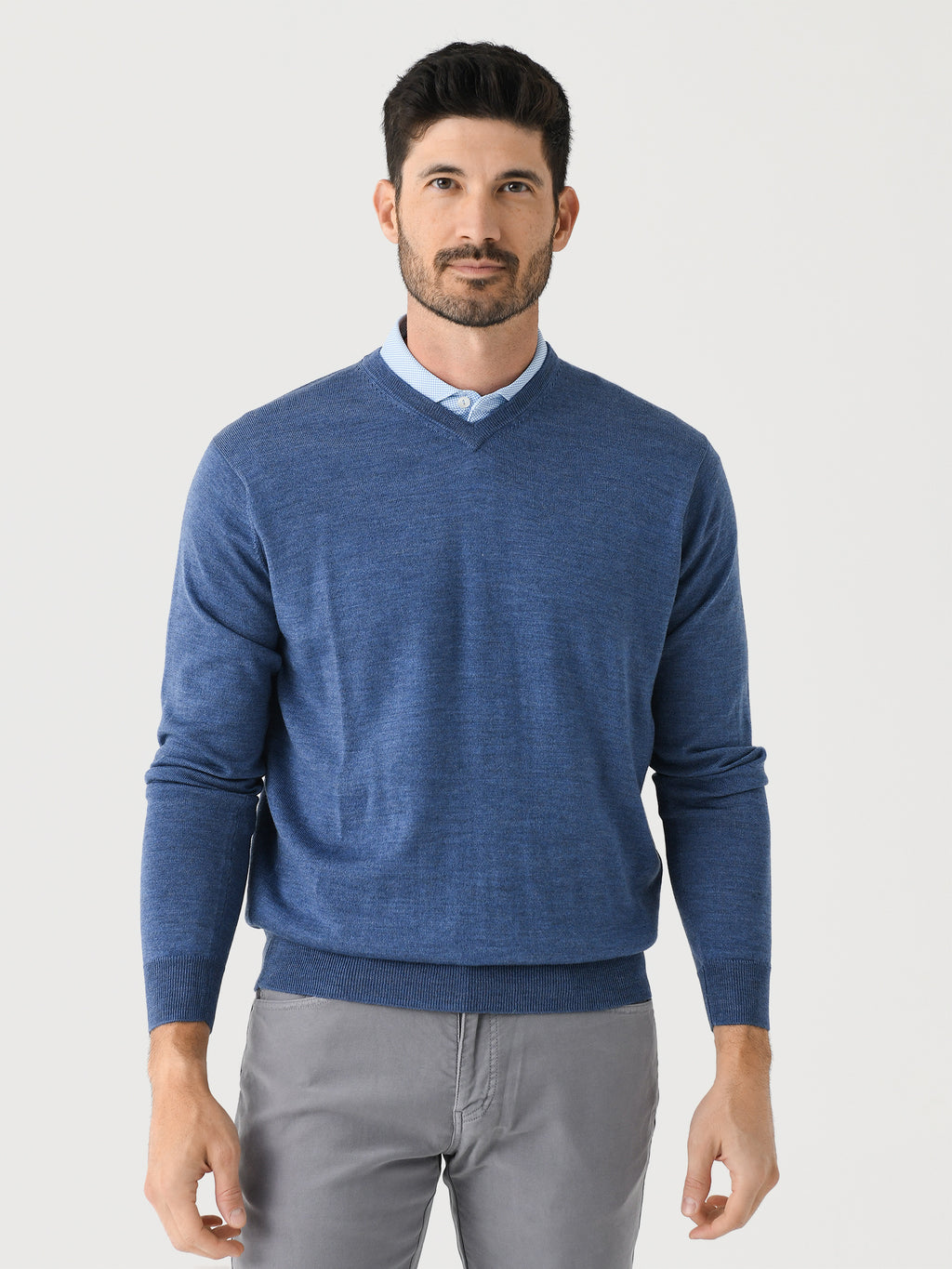Peter Millar Crown Men's Autumn Crest V-Neck Sweater - Saint Bernard
