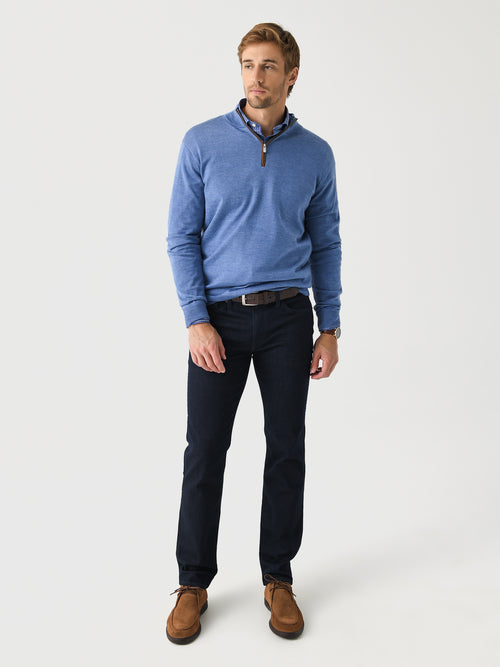 Peter Millar Crown Men's Autumn Crest Suede Trim Quarter-Zip