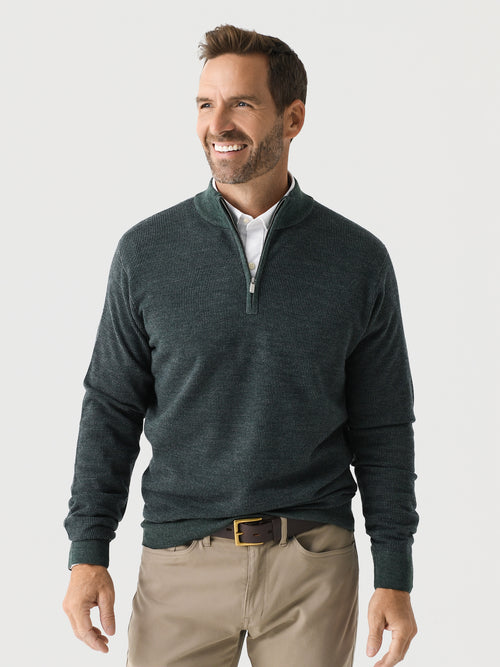 Peter Millar Crown Men's Breaker Birdseye Quarter-Zip