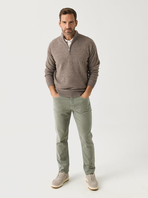 Peter Millar Crown Men's Crescent Texture Quarter-Zip Sweater