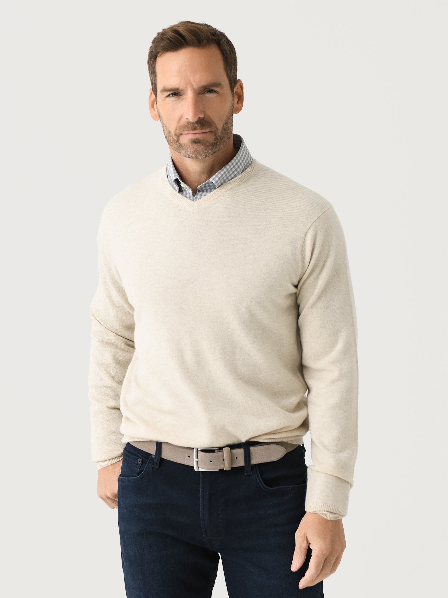 Peter Millar Crown Men's Heritage Cashmere Sweater - Saint Bernard