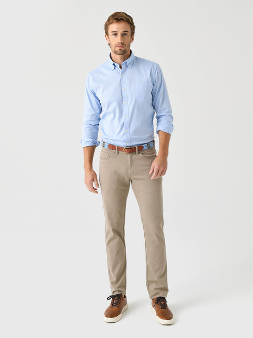 Peter Millar Crown Men's Campbell Pinpoint Cotton-Stretch Sport Shirt